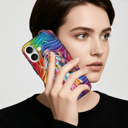 Hippie Lady, iPhone 17 TPU Black Phone Case