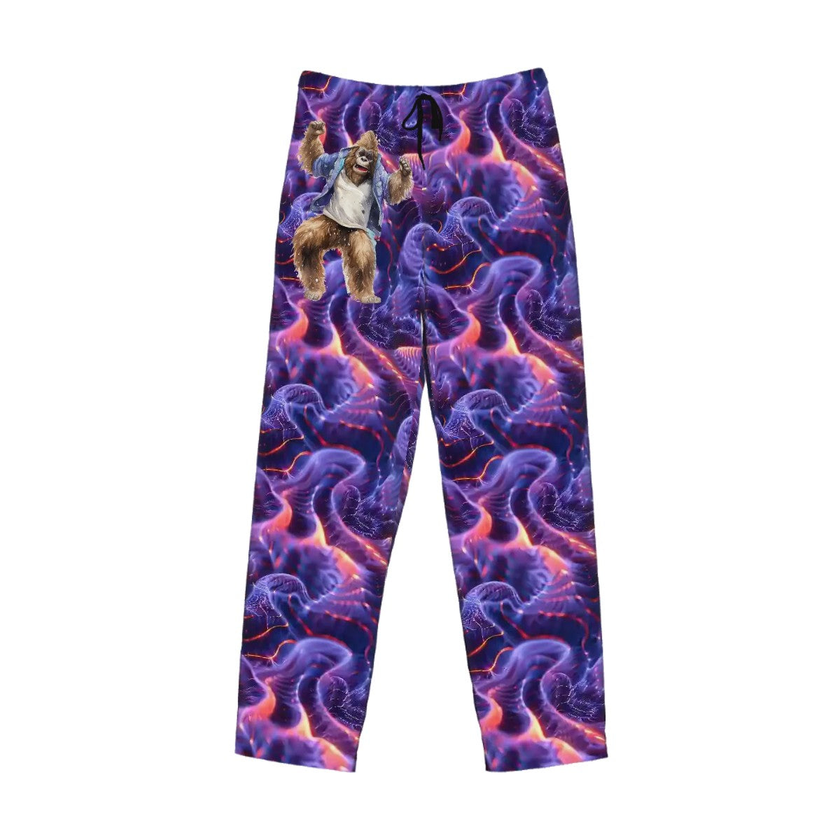 Dancing Bigfoot / Sasquatch, Men’s Polyester, Drawstring, Pajama Pants