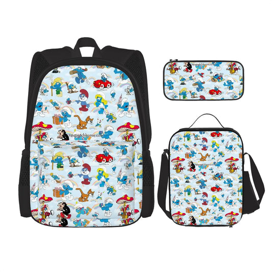 20 Misc Designs, 3 Piece Bag Set – Oxford Backpack, Lunch Bag, Pencil Pouch