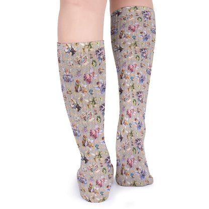 6 Fairy Designs, 15.5 Inch Tube Socks