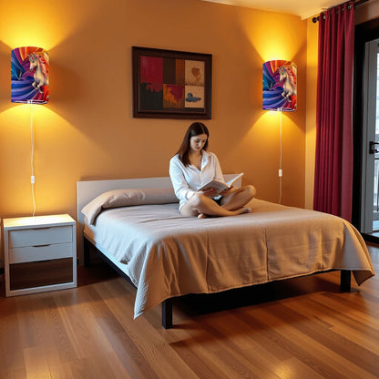 Unicorn Designs, Wall Sconces, Set of 2, Plug In