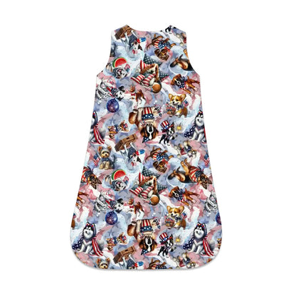 8 Patriotic Designs, Sleeveless Baby Sleep Sack