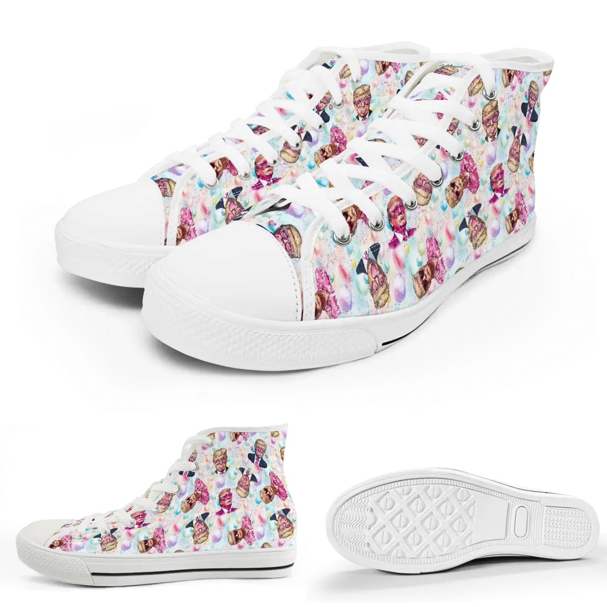 20 Donald Trump Designs, Women's High Top Canvas Shoes