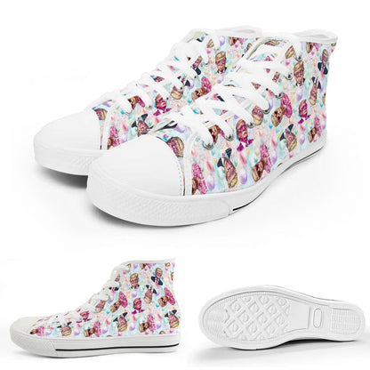 20 Donald Trump Designs, Women's High Top Canvas Shoes
