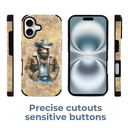 Bigfoot / Sasquatch Cowboy, Microfiber iPhone 16 Cases