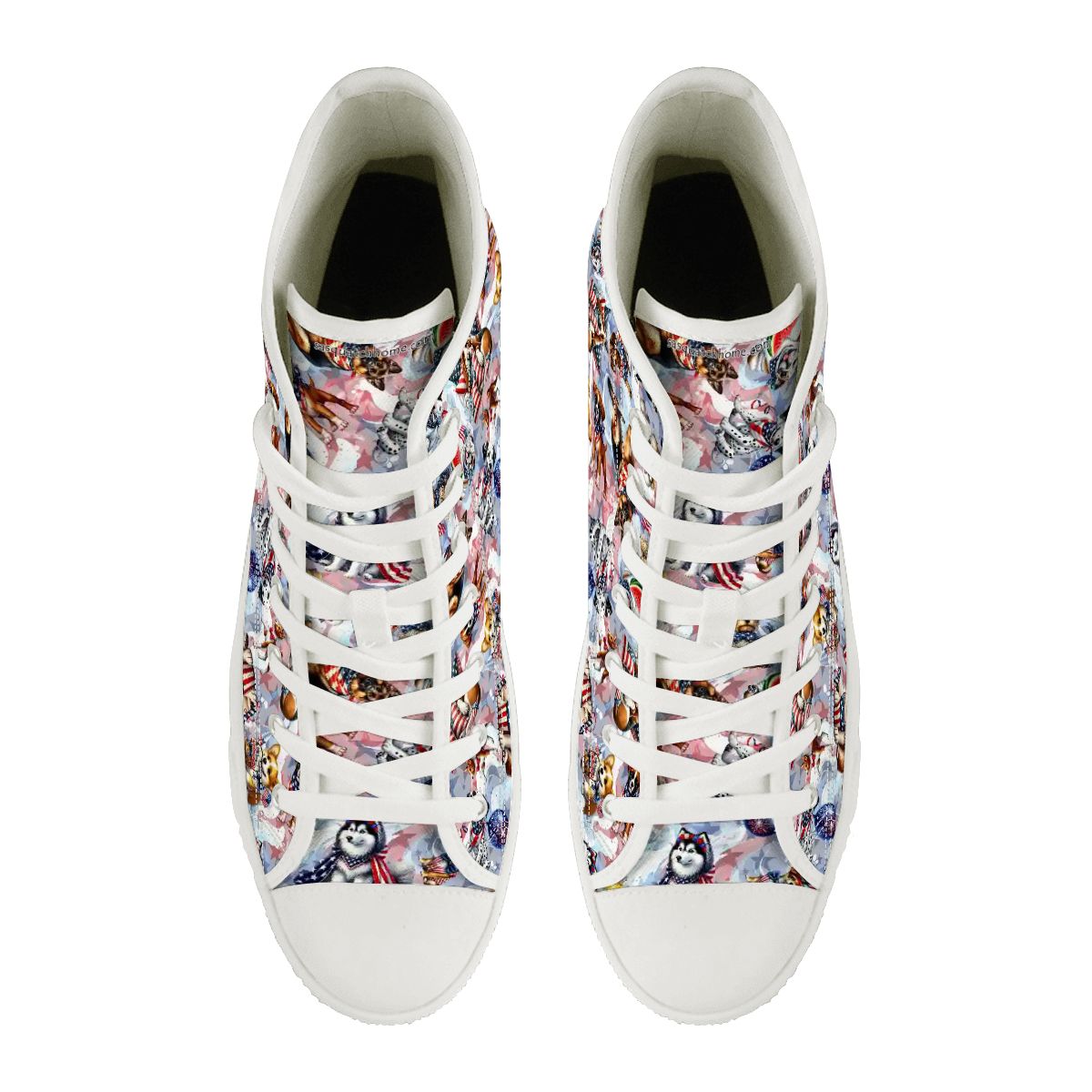 8 Patriot Designs, Women's High Top Canvas Shoes