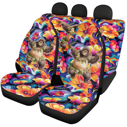 Hawaiian Bigfoot / Sasquatch, Car Seat Covers, Full 7 Piece Set