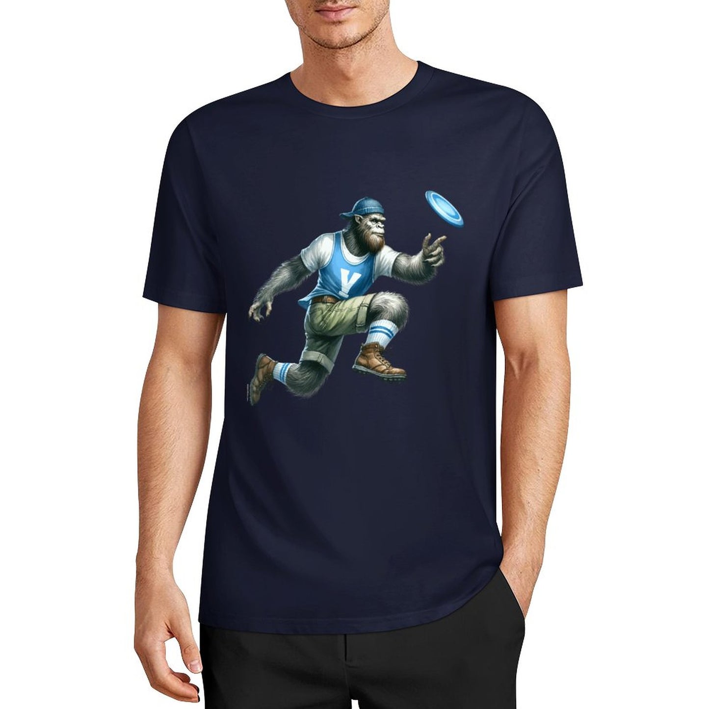 DTF 160gsm Cotton Men's Short Sleeve T-shirt (Front Printing)