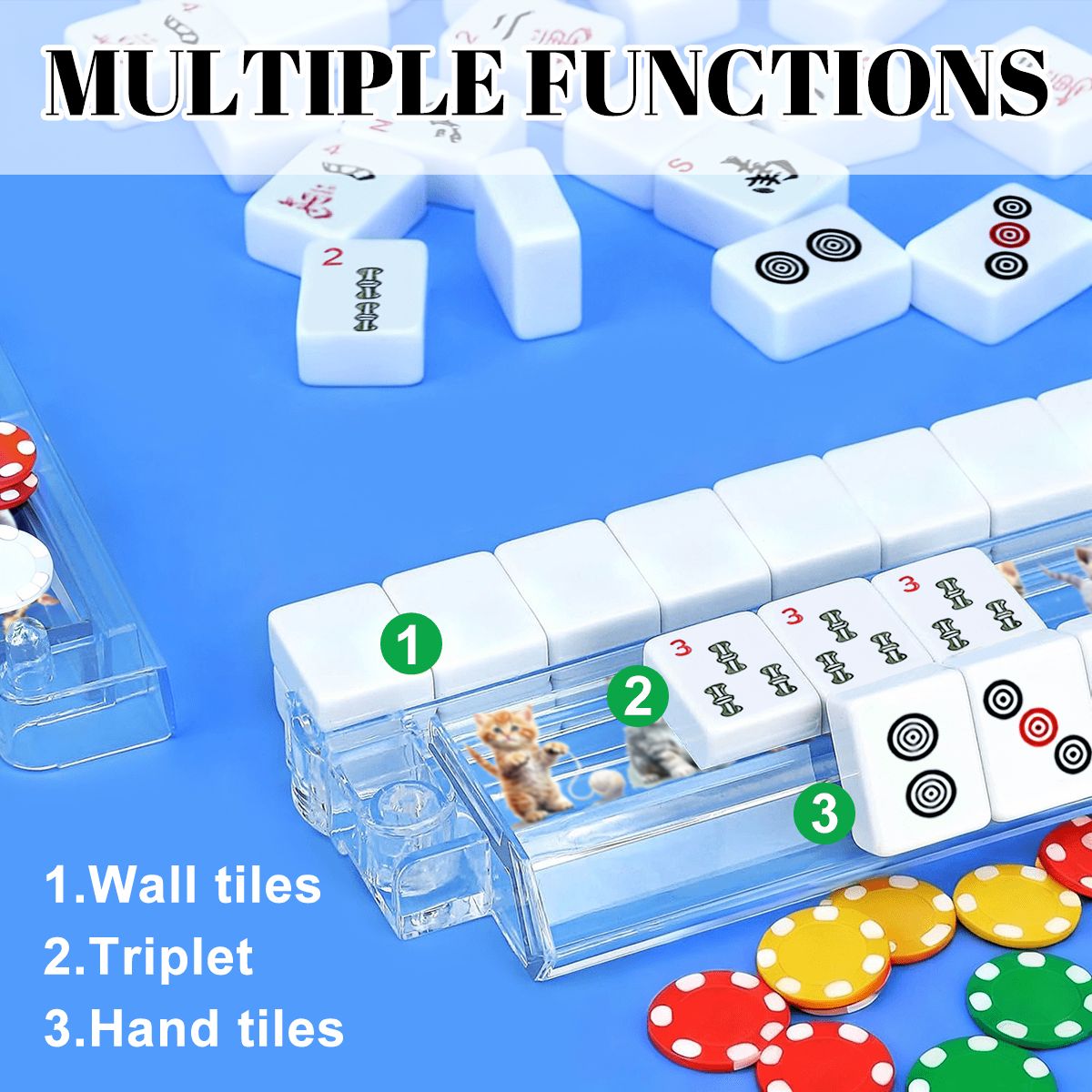Kitty Cats Design, 4 Artistic Mahjong Tile Pusher Racks