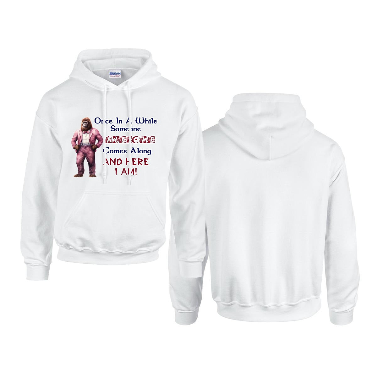 Sasquatch, Bigfoot Design, Gildan 18500 Poly-Cotton Hoodie