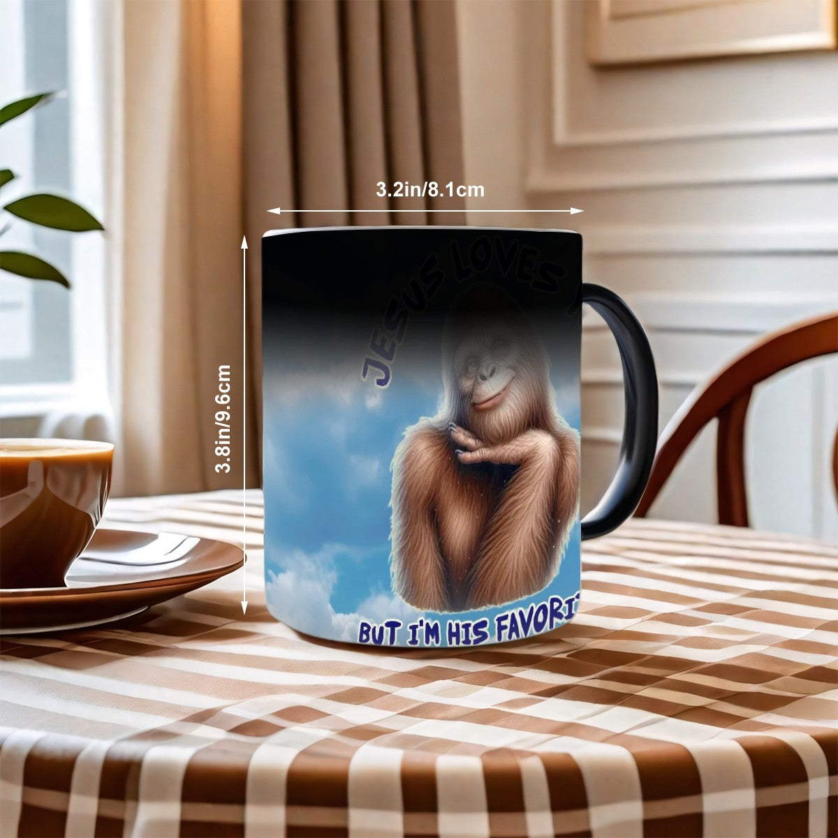 Sarcastic Sasquatch, "I'm His Favorite" Color Changing 11oz Mug, Coffee Cup