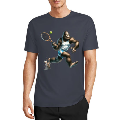 Bigfoot - Sasquatch Tennis Short Sleeve Cotton T-Shirt