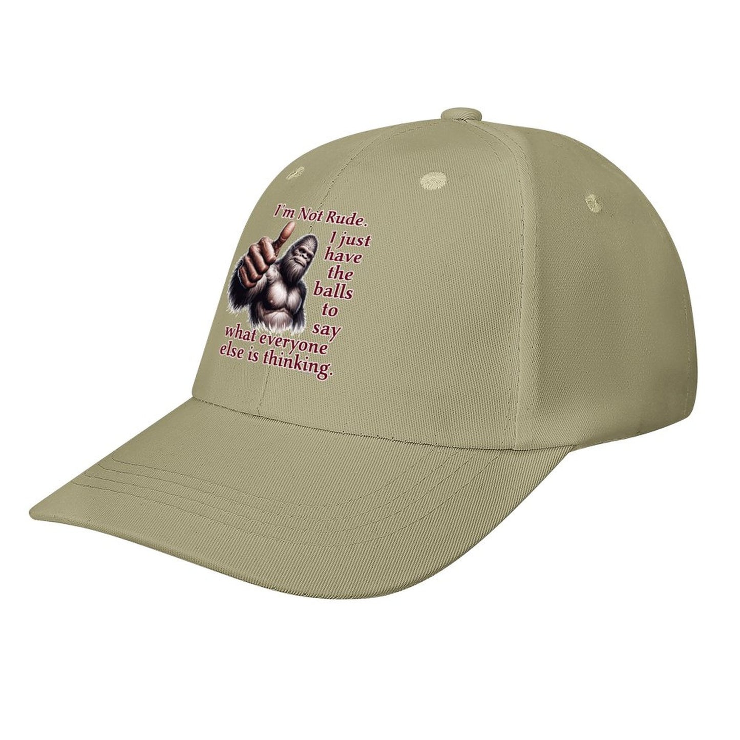 Bigfoot / Sasquatch “I'm not rude..", Baseball Cap – 8 Colors