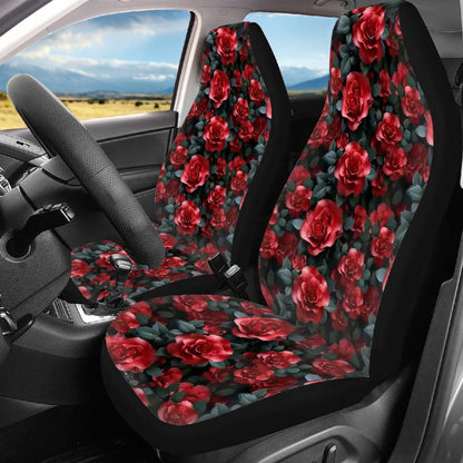 10 Flower Designs, Car Seat Covers, Full 7 Piece Set