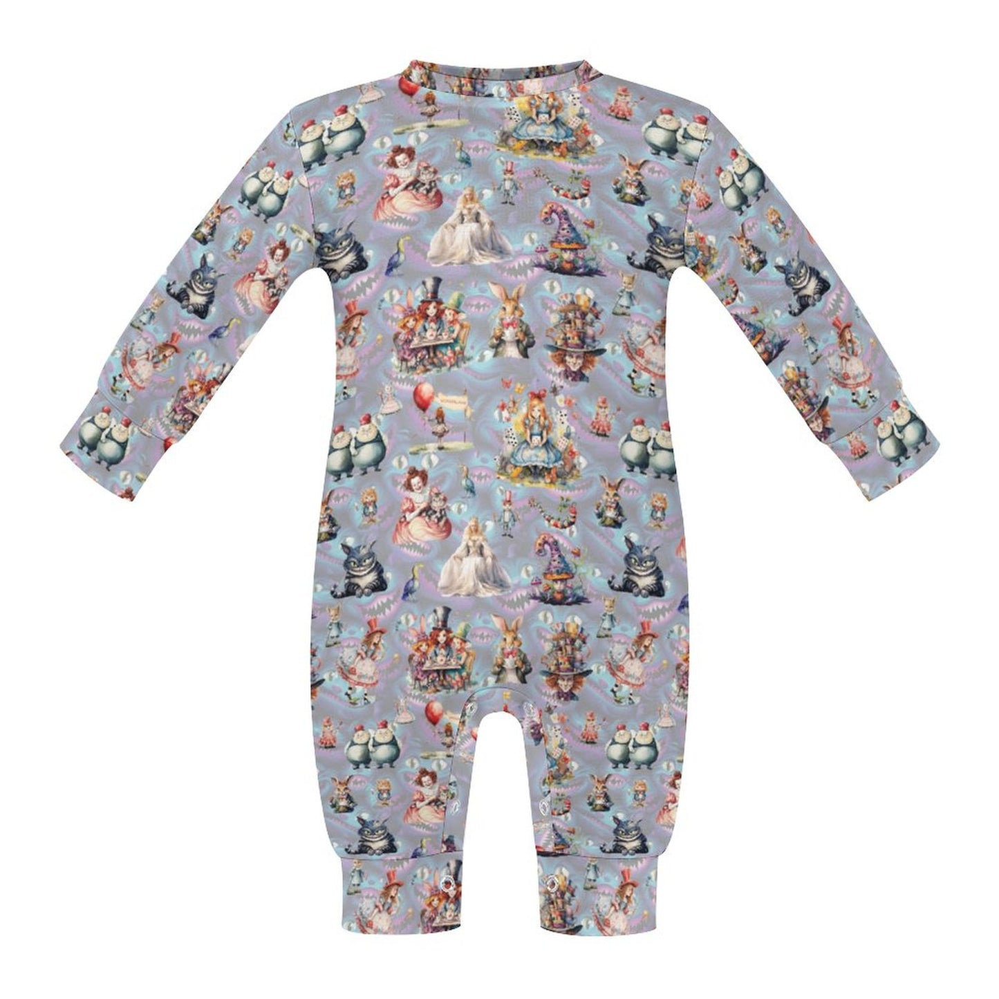 16 Misc Designs, Long Sleeve Baby / Toddler Romper, Faux Cotton