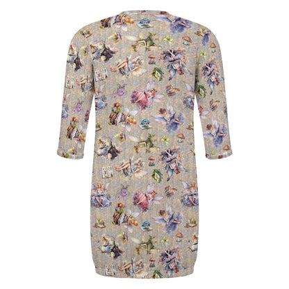 6 Fairy Designs, Baby Long Sleeve Faux Cotton Sleeper Gown