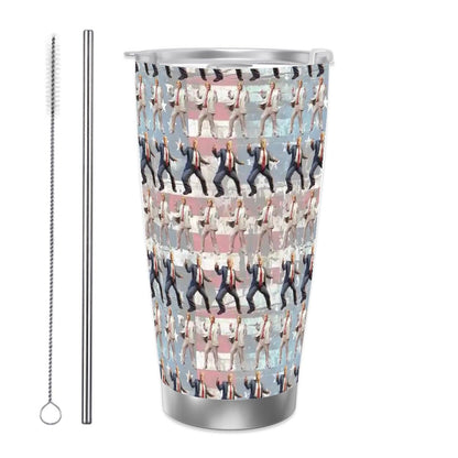 Donald Trump, MAGA Themed 20 oz Travel Coffee Mug w/ Straw & Brush Options