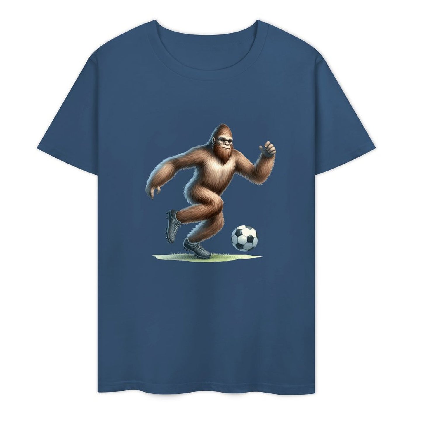 Bigfoot - Sasquatch Soccer (football) Short Sleeve Cotton T-Shirt