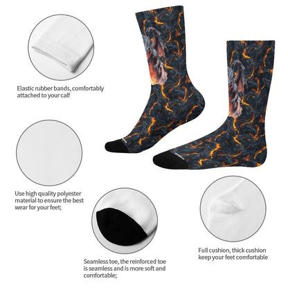 Fire Dragon, Children’s Polyester Socks