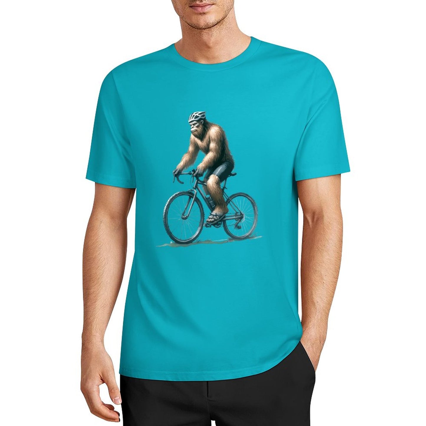 Bigfoot - Sasquatch Bicycle Short Sleeve Cotton T-Shirt