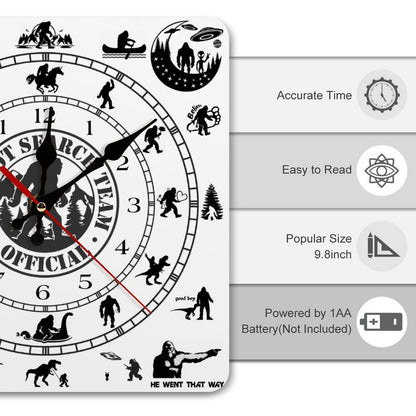 Sasquatch Bigfoot Square Wall Clock