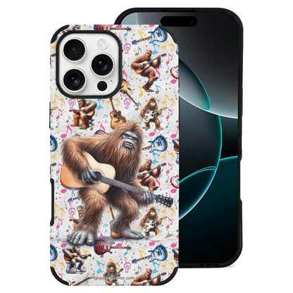Bigfoot / Sasquatch Playing Guitar, Microfiber iPhone 16 Cases