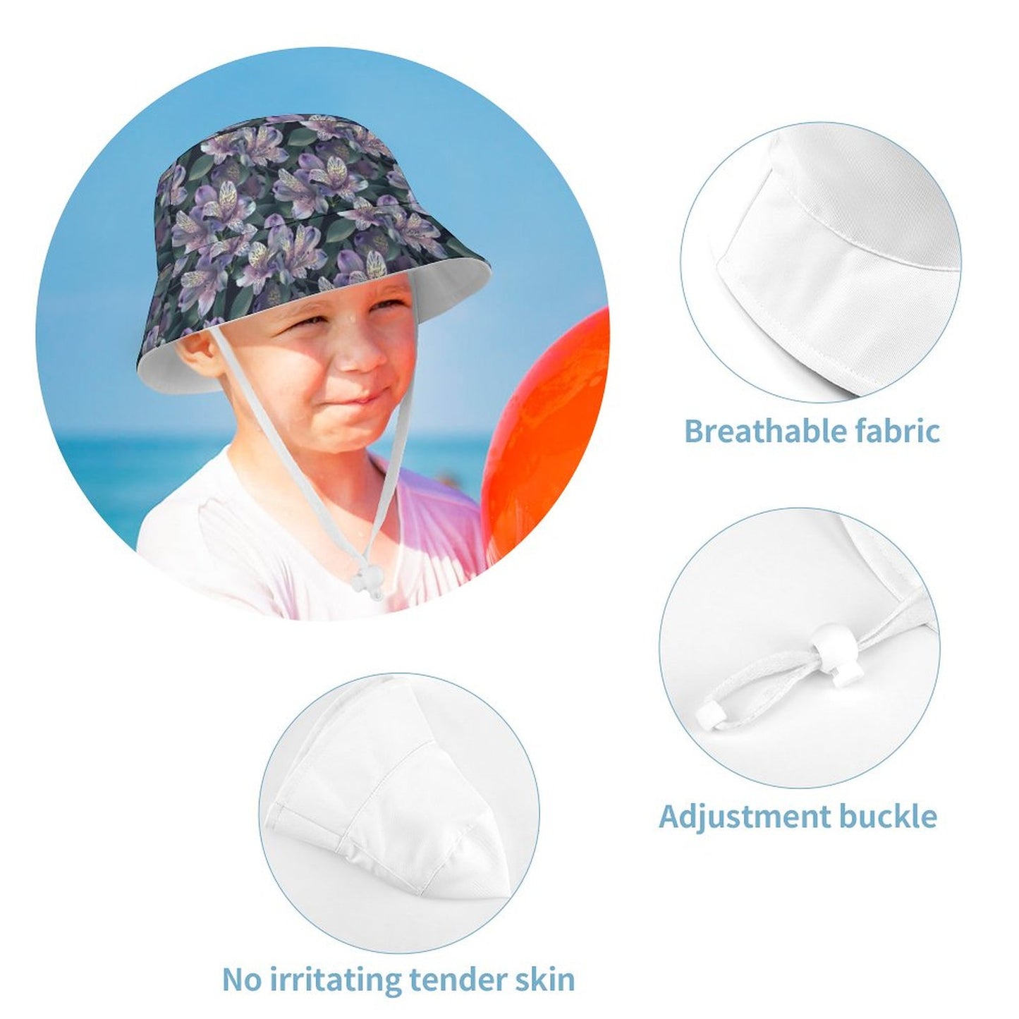 10 Flower Designs, Kid’s Bucket Hat