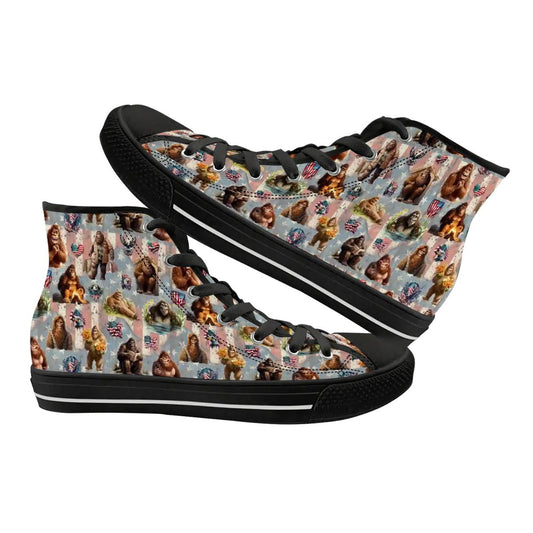 21 Bigfoot Sasquatch, Women’s High Top Canvas Shoes