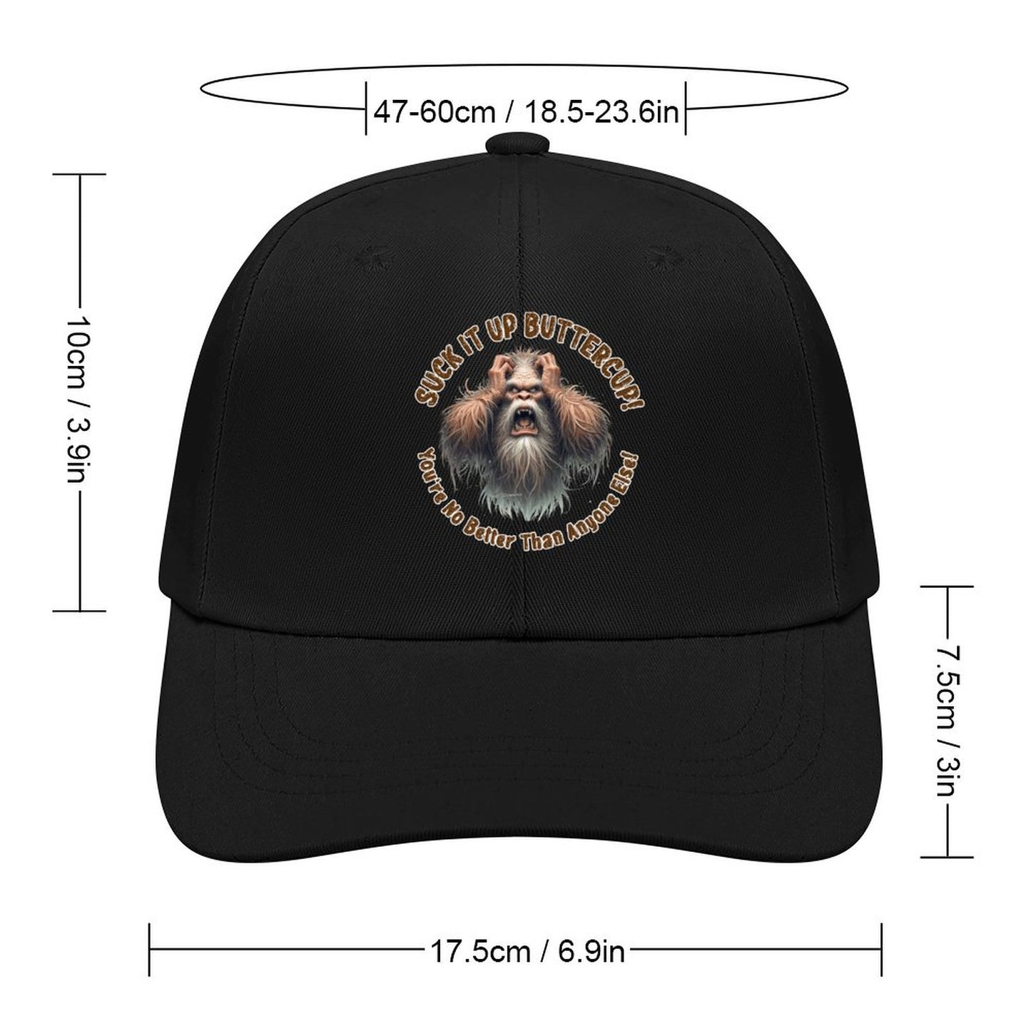 Bigfoot, Sasquatch “Suck it up..", Baseball Cap – 8 Colors