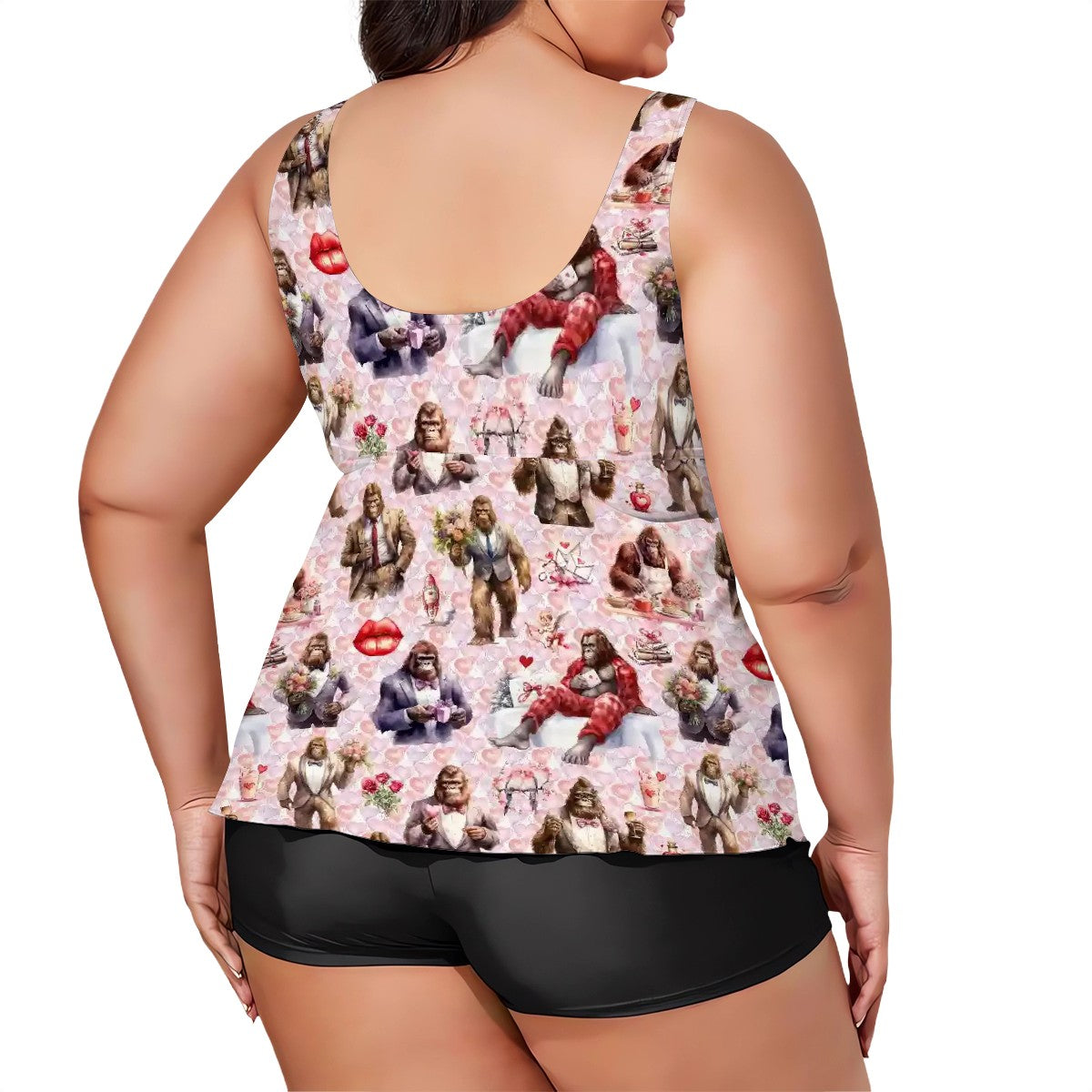 10 Bigfoot / Sasquatch, Plus Sized Women’s Two Piece Tankini Swimsuit