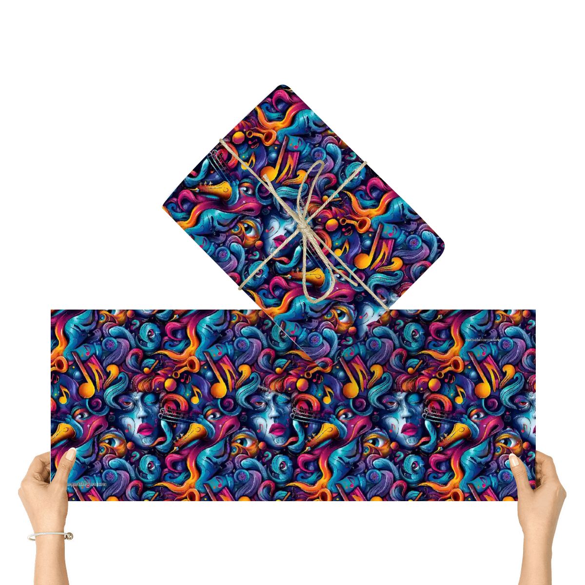 Psychedelic, 3 Pack Gift Wrapping Paper Sheets