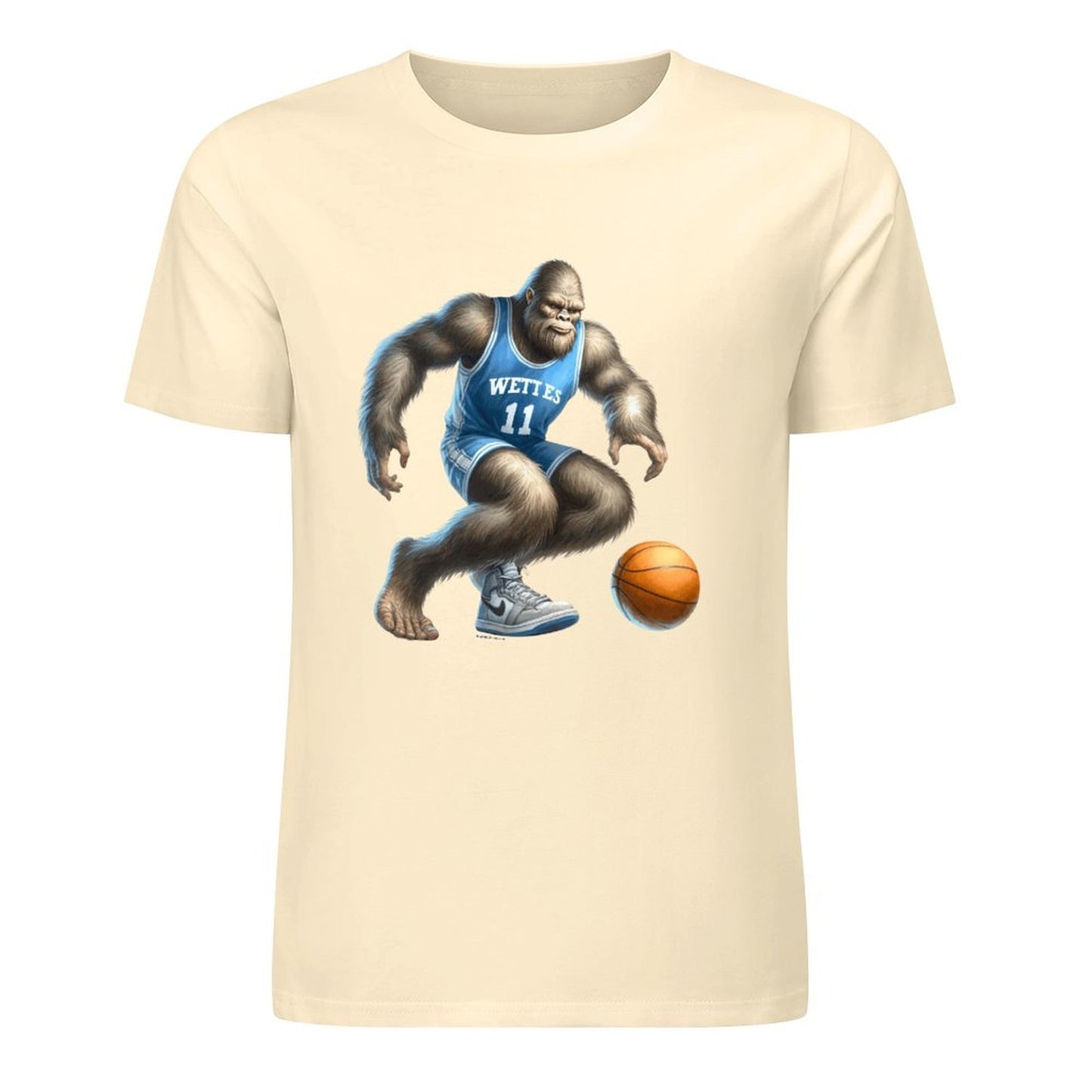 Bigfoot - Sasquatch Basketball Short Sleeve Cotton T-Shirt