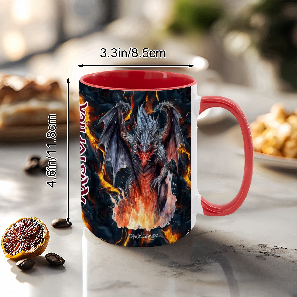 Fire Dragon, Large 15 Ounce Colorful Mugs – Made In USA