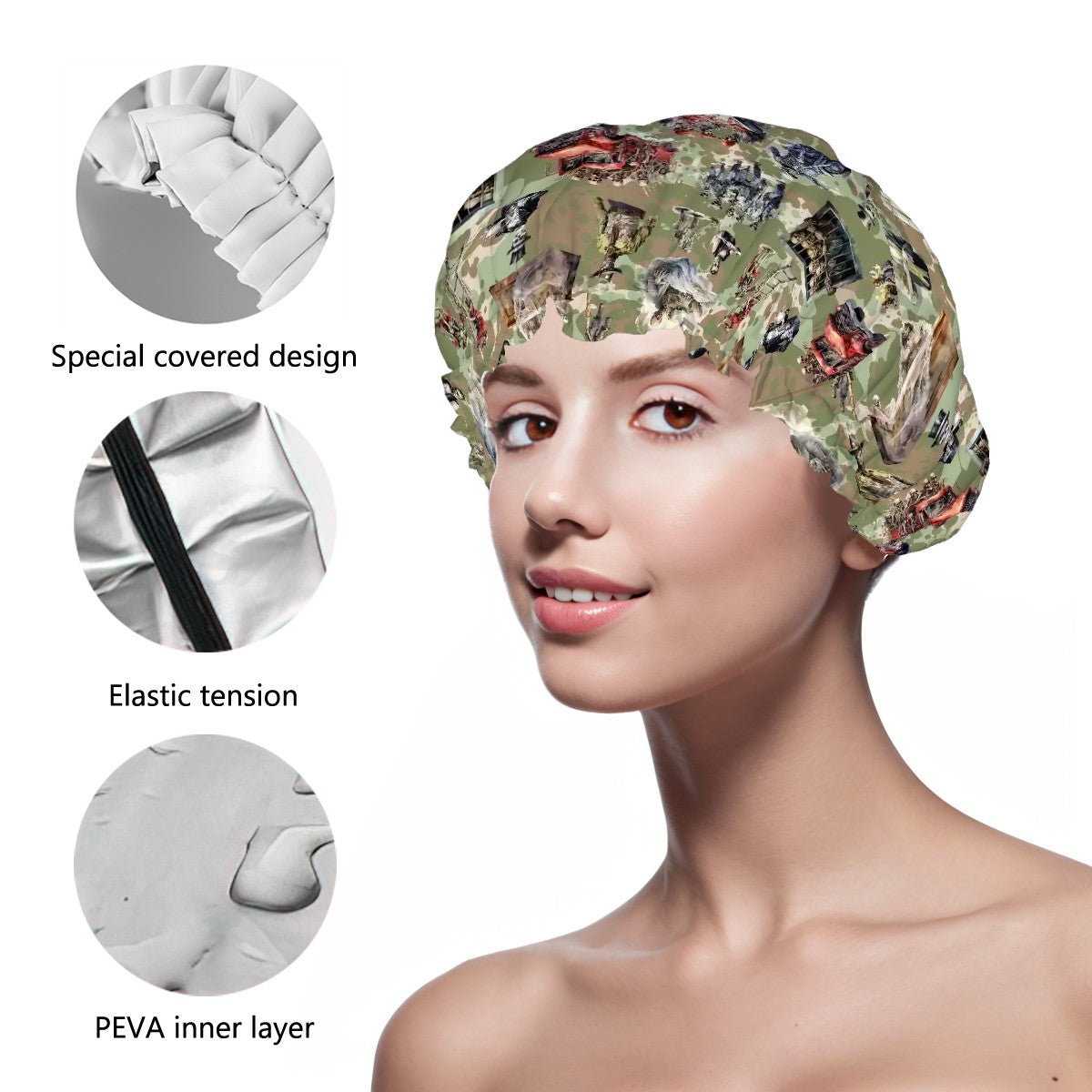 20 Misc Designs, Reusable Shower Cap