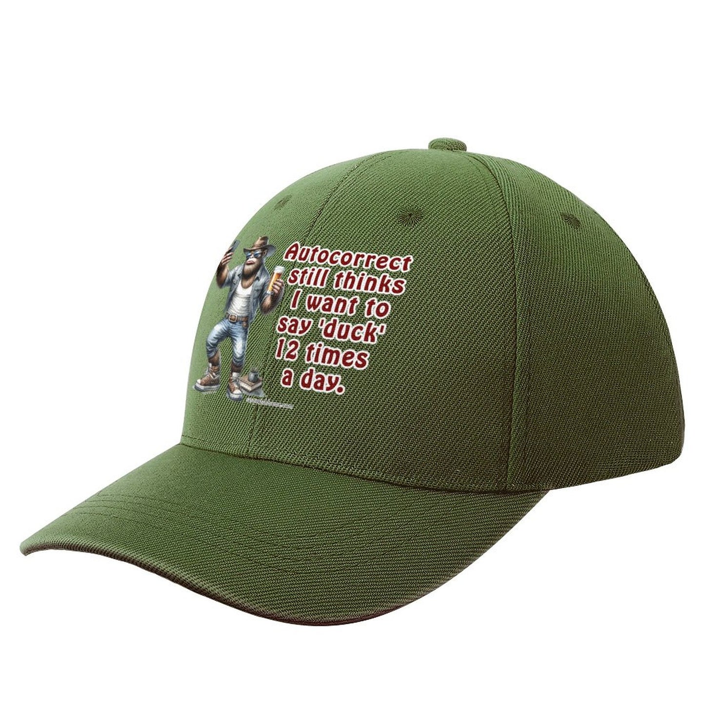 “Sarcastic Sasquatch” Series Polyester Baseball Caps – “Autocorrect still thinks…”