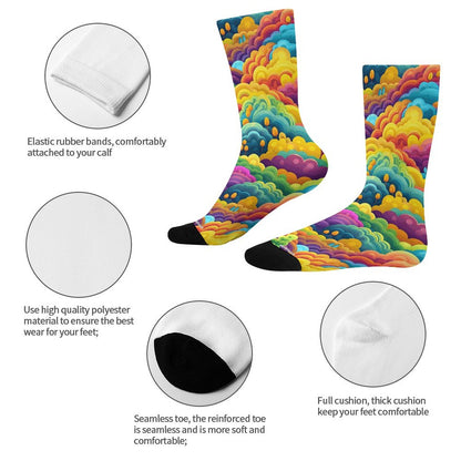 Funky Rainbow Design, Children’s Polyester Socks