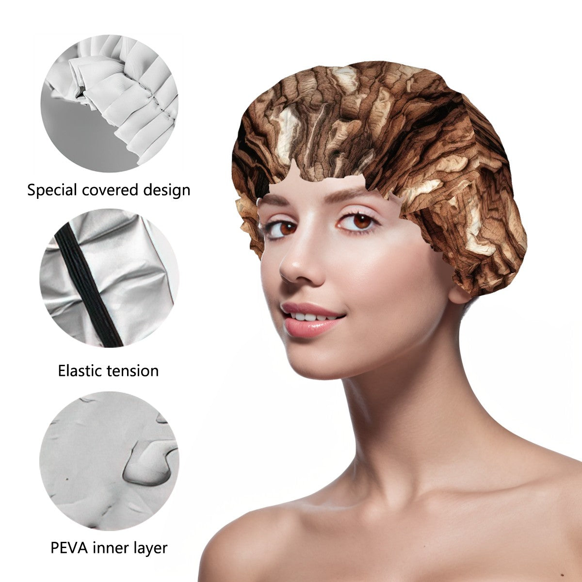 Bigfoot / Sasquatch Blowing Kiss, Reusable Shower Cap