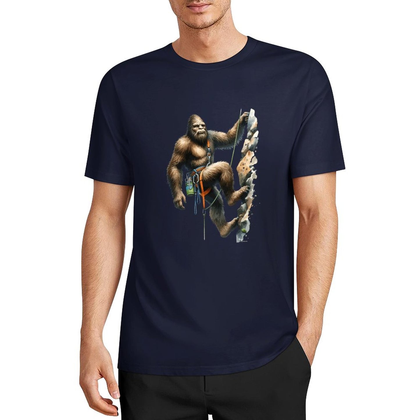 Bigfoot - Sasquatch Rock Climber Short Sleeve Cotton T-Shirt