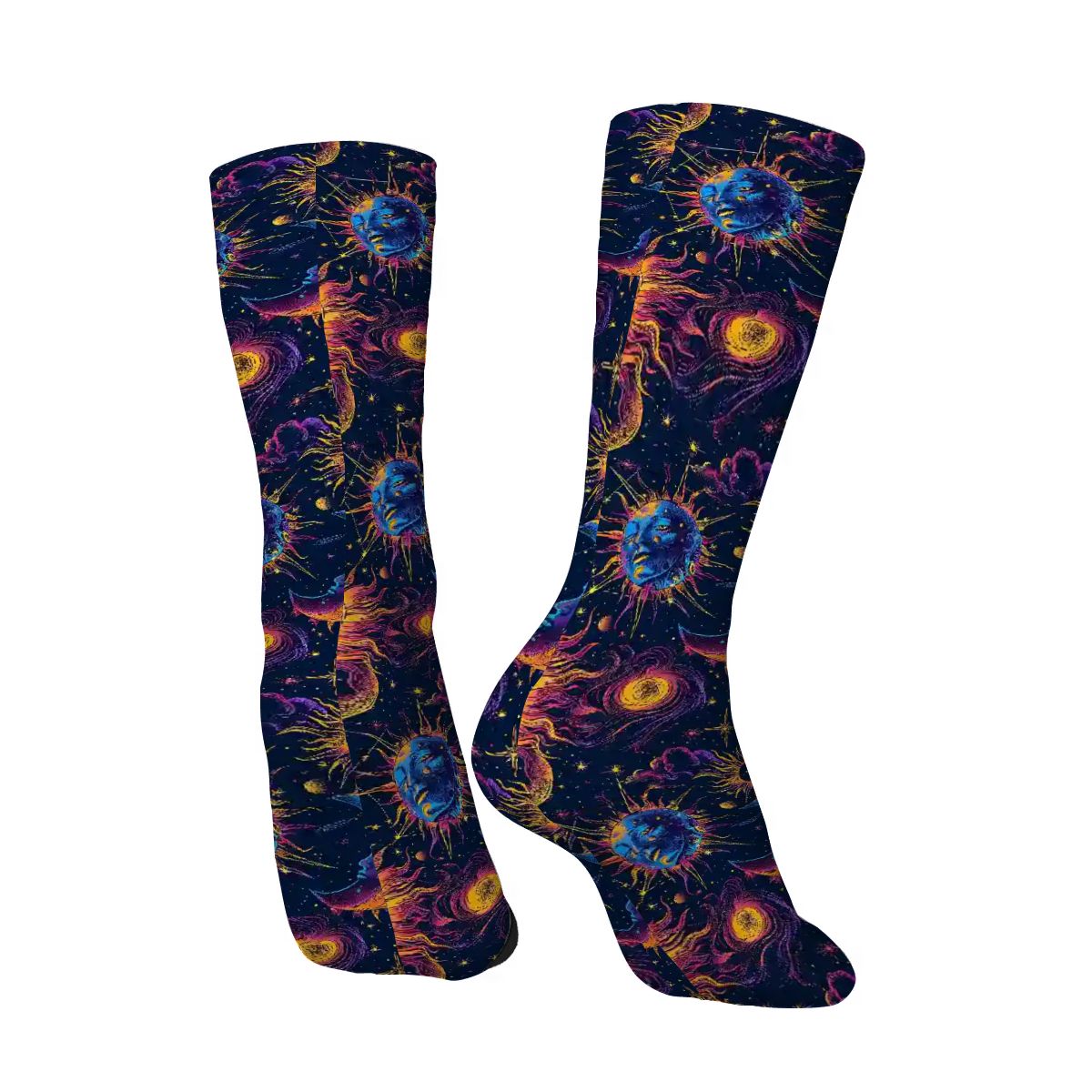 Suns & Moons, Polyester Crew Socks