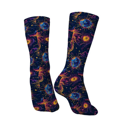 Suns & Moons, Polyester Crew Socks