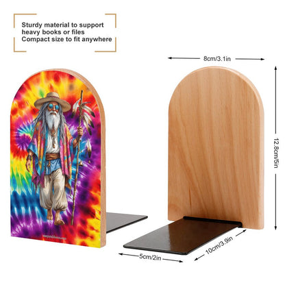 Hippie Dude, Wood Bookends