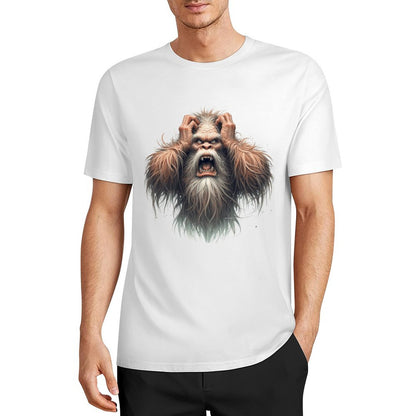 Bigfoot - Sasquatch Frustrated Short Sleeve Cotton T-Shirt