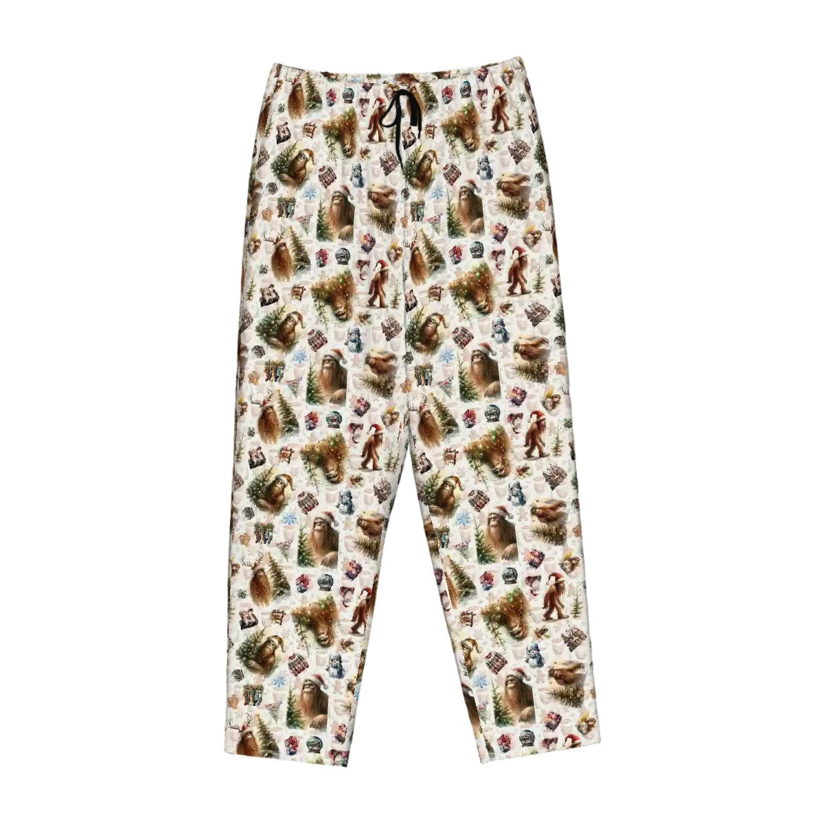 Christmas Sasquatch - Womens Pajama Pants Sasquatch Bigfoot Christmas