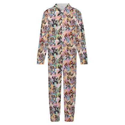 10 Sasquatch Designs, Youth Flannel Footless Zip up Pajama Jumpsuit