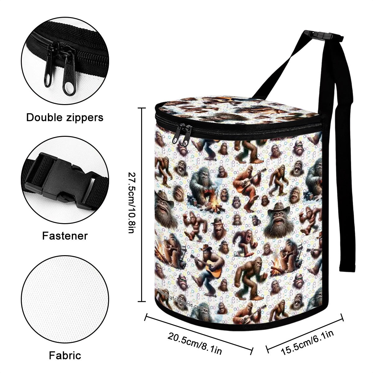 20 Sasquatch / Bigfoot Designs, Bucket-Shaped Car Trash Bag