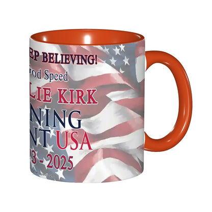 Charlie Kirk Memorial, Standard Colorful Coffee Mug (11oz) (Made in USA)