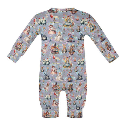 16 Misc Designs, Long Sleeve Baby / Toddler Romper, Faux Cotton