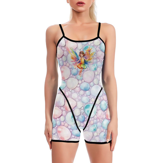 Fairy, Polyester Spandex Yoga Exercise Jumpsuit