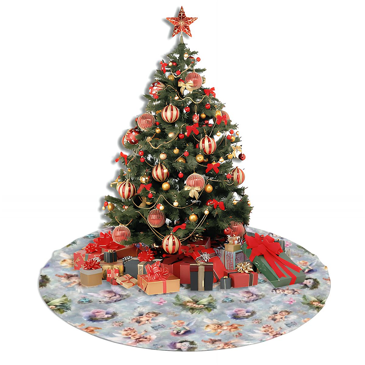 6 Fairy / Angel Designs, Plush Christmas Tree Skirt