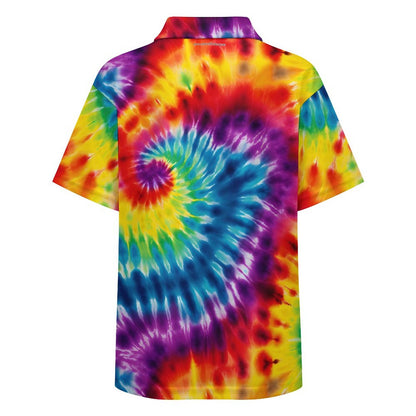 9 Tie Dye Designs, Kids Button Down Polo Shirt
